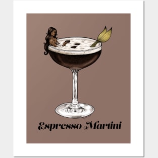 Espresso Martini Cocktail Mermaid Posters and Art